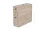 Hanah Home Armario de Baño Travertino, Mueble Auxiliar Elegante con 2 Cajones y Estanterías, Tablero de Partículas Melamina 18mm, Color Travertino